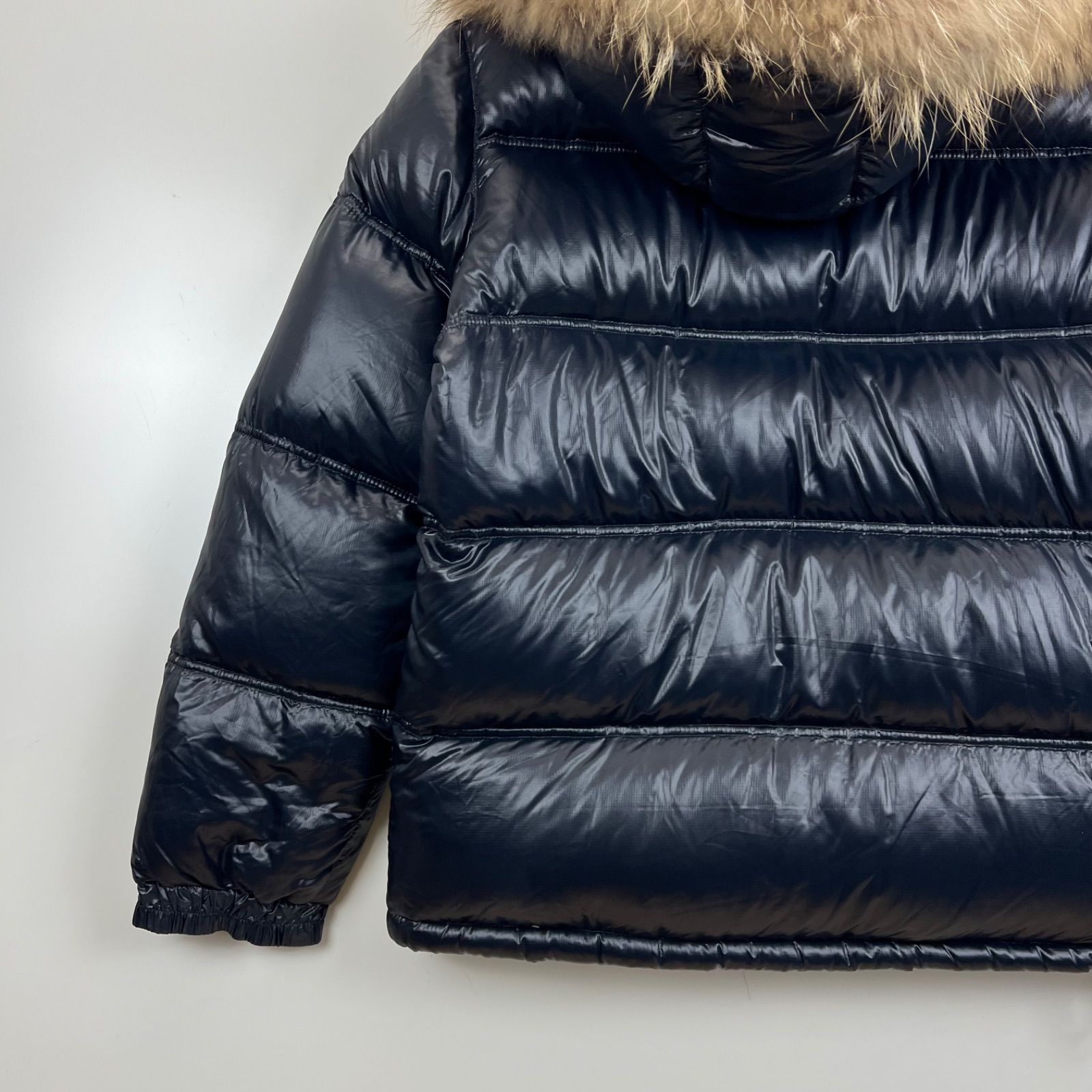 K-SWISS y2k style Fur shiny down jacket L ケースイス ファーフード 