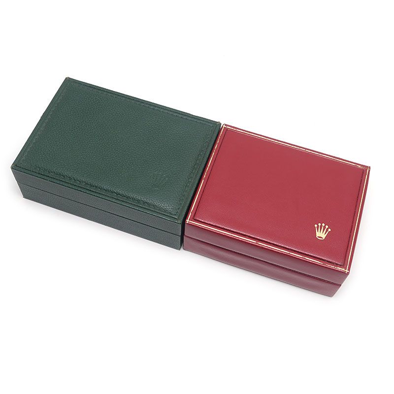 ROLEX 箱のみ　赤 ロレックス ROLEX 純正箱 2個セット 空箱 保管箱 緑 赤 ※片方枕欠品