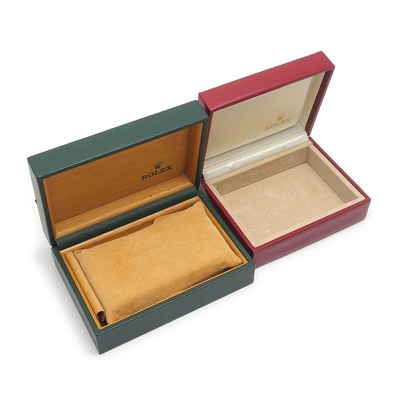 ROLEX 空箱　付属品セット　純正 ロレックス ROLEX 純正箱 2個セット 空箱 保管箱 緑 赤 ※片方枕欠品