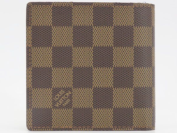 【極美品】ルイヴィトン ダミエ ポルトモネビエ ヴィエノワ 二つ折り ブラウン LOUIS VUITTON ルイヴィトン 二つ折り財布 ダミエ ポルト ビエ カルト