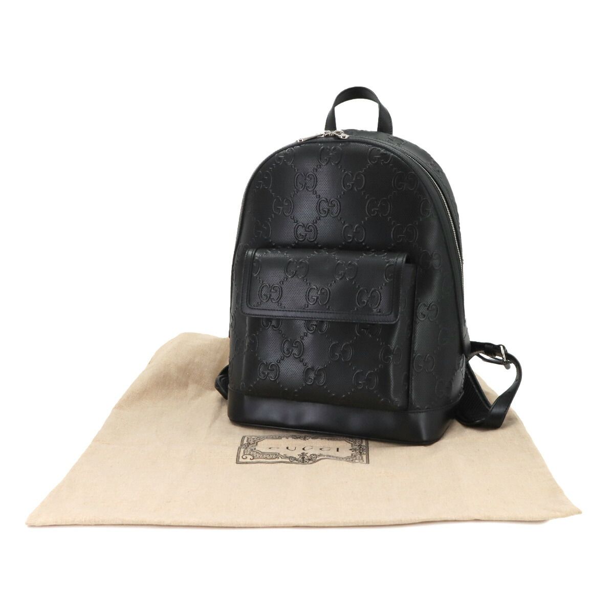 新品同様 グッチ GUCCI GGエンボス バックパック リュックサック