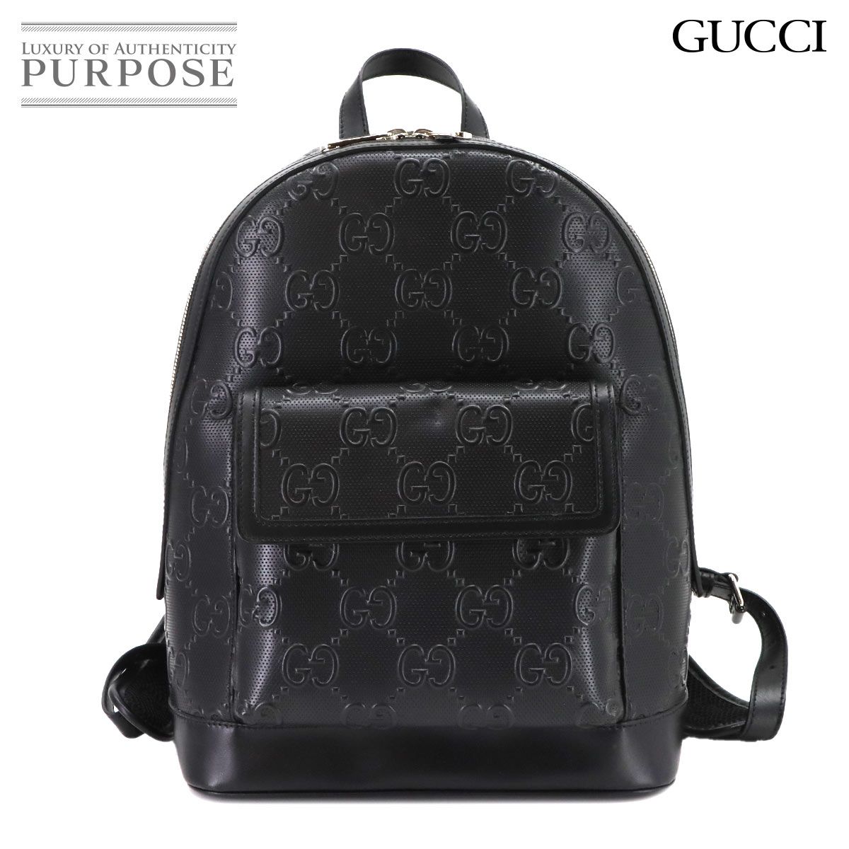 新品同様 グッチ GUCCI GGエンボス バックパック リュックサック