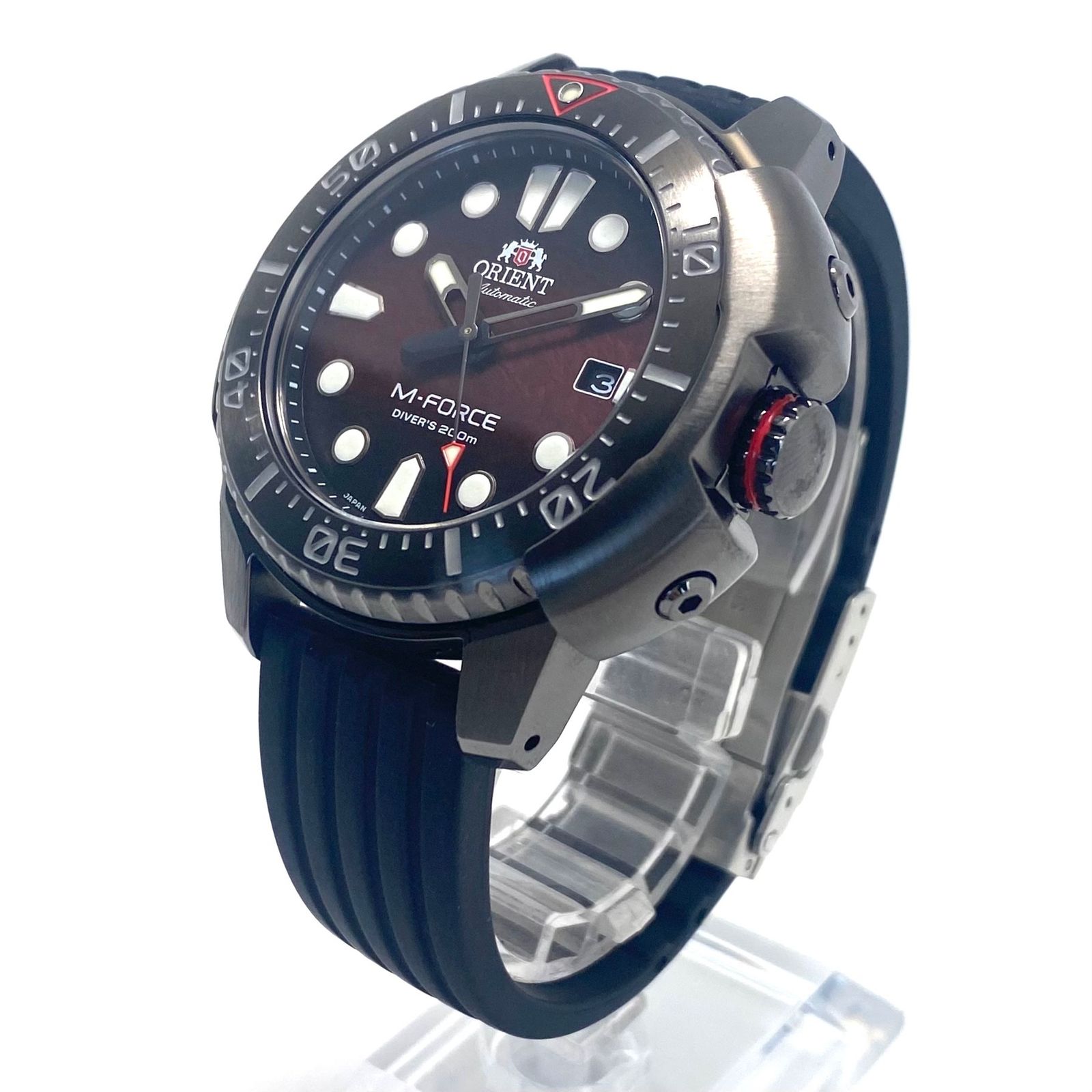 腕時計 メンズ オリエントスター ORIENT STAR エムフォース RN AC 0 L 09 R F 672 UAV 50本 モデル ワインレッド 自動巻 デイト表示 200 m潜水用防水 ラバーベルト