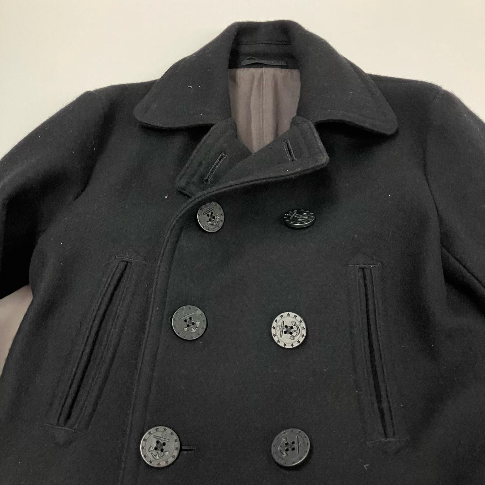 イオン広店】 中古 PHERROWS | フェローズ ピーコート ブラック サイズ