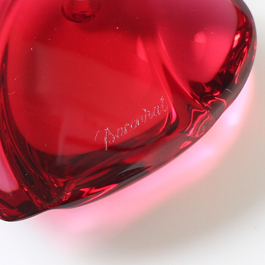 MNL25049 美品 Baccarat バカラ クリスタルハート ネックレス