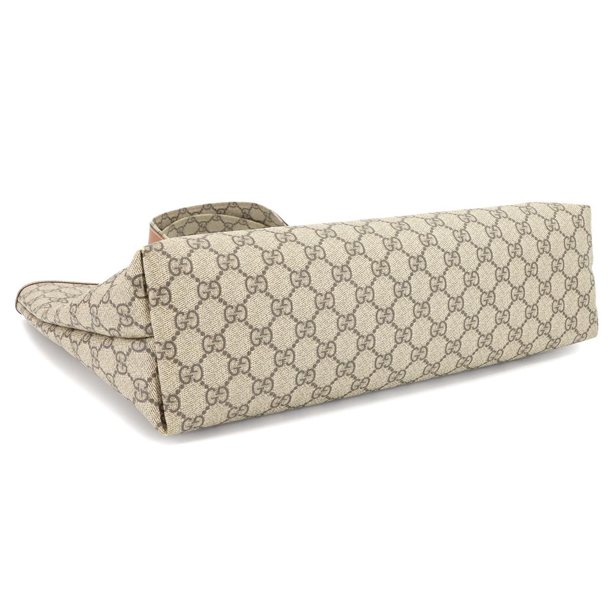 グッチ GUCCI GGスプリーム トート バッグ PVC レザー ベージュ
