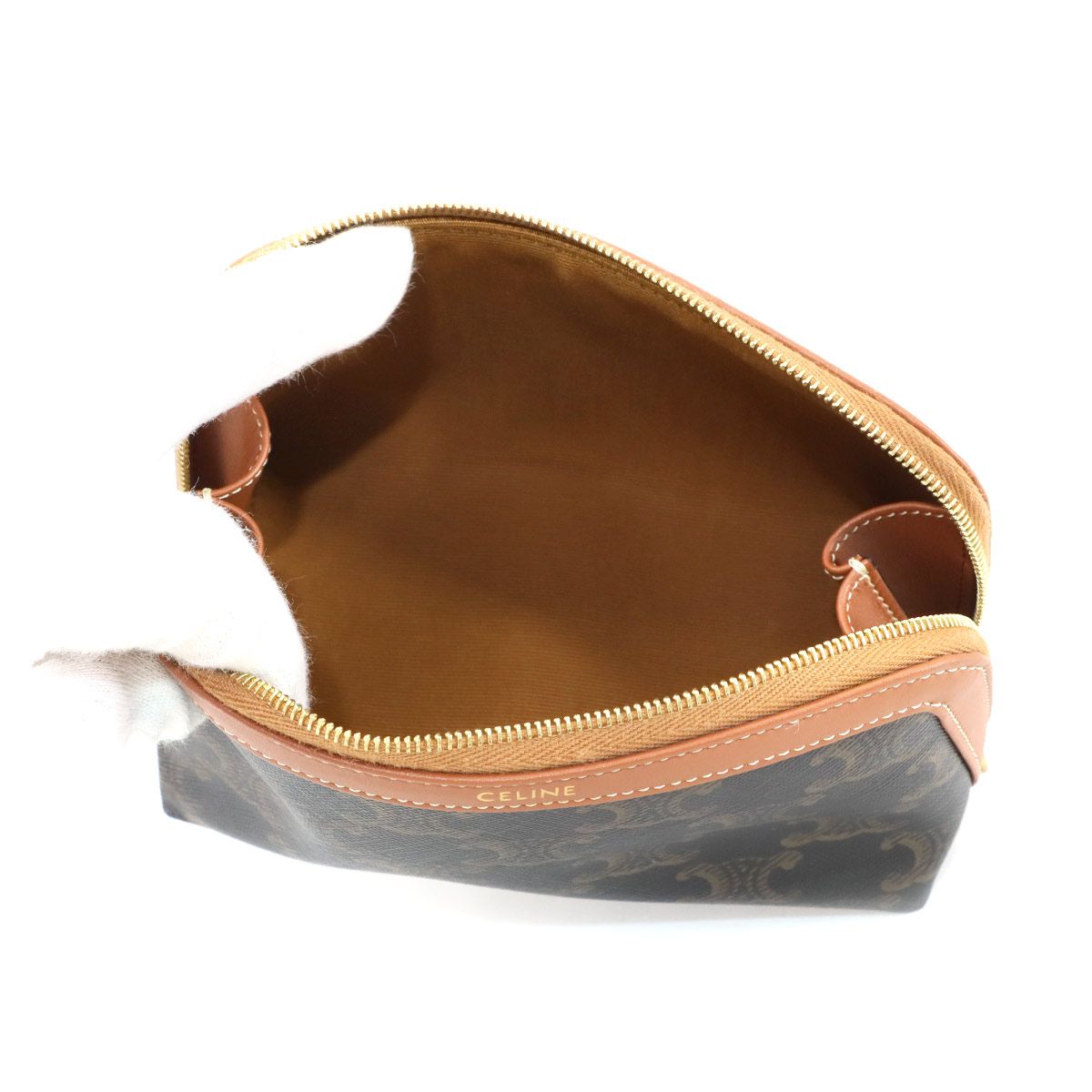 新品同様 セリーヌ CELINE トリオンフ スモール コスメティック ポーチ