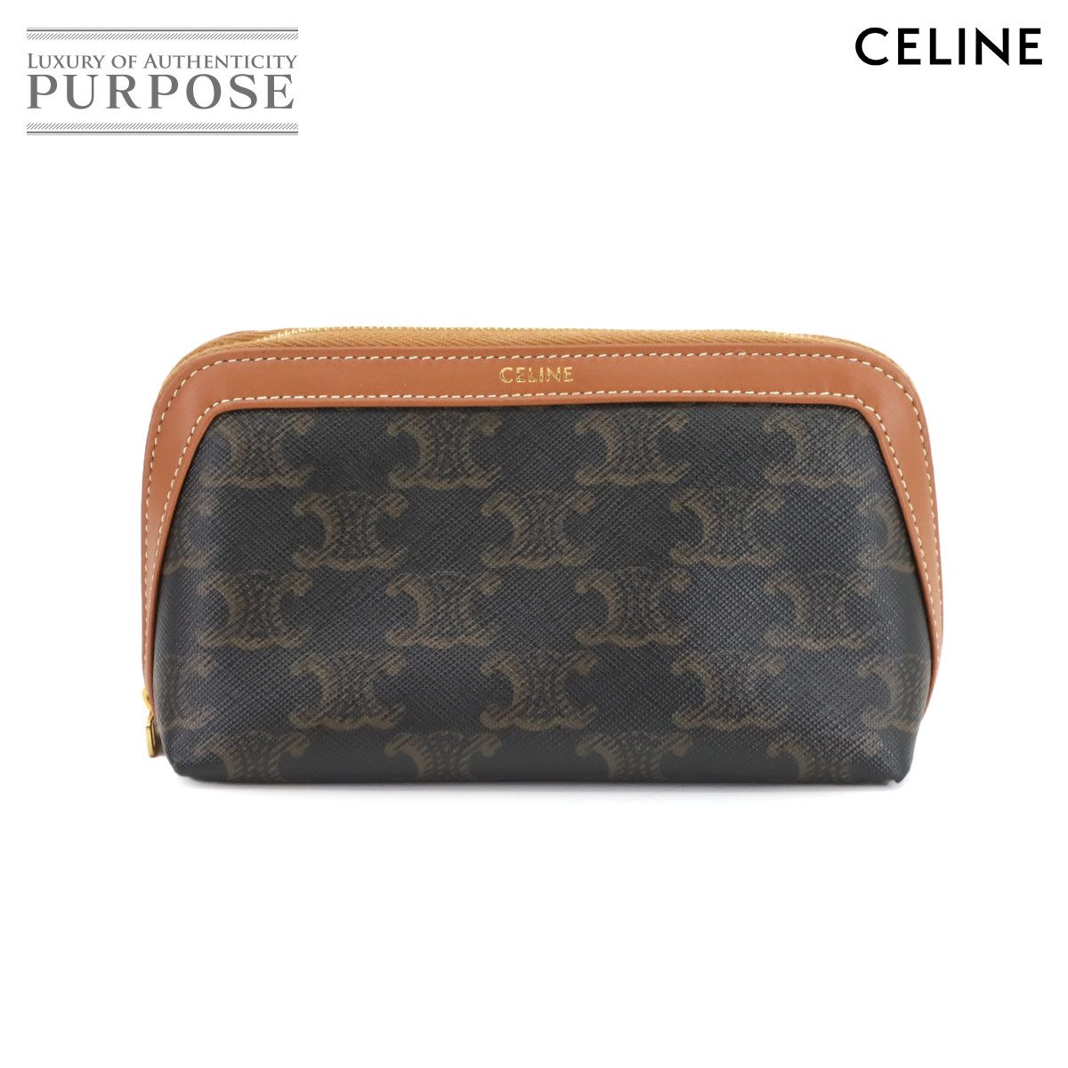 新品同様 セリーヌ CELINE トリオンフ スモール コスメティック ポーチ