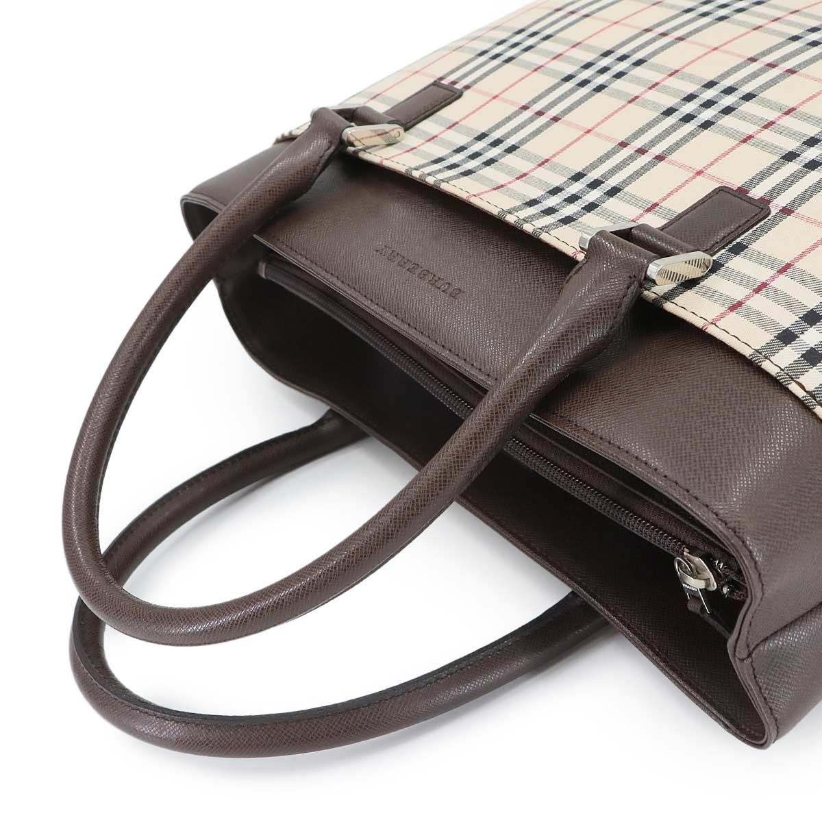 新品同様 バーバリー BURBERRY ノバチェック トート バッグ キャンバス