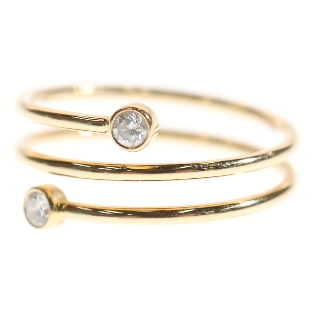 TIFFANY Co ティファニー エルサペレッティ ダイヤモンド フープ リング Au 750 K 18 PG ピンクゴールド 指輪