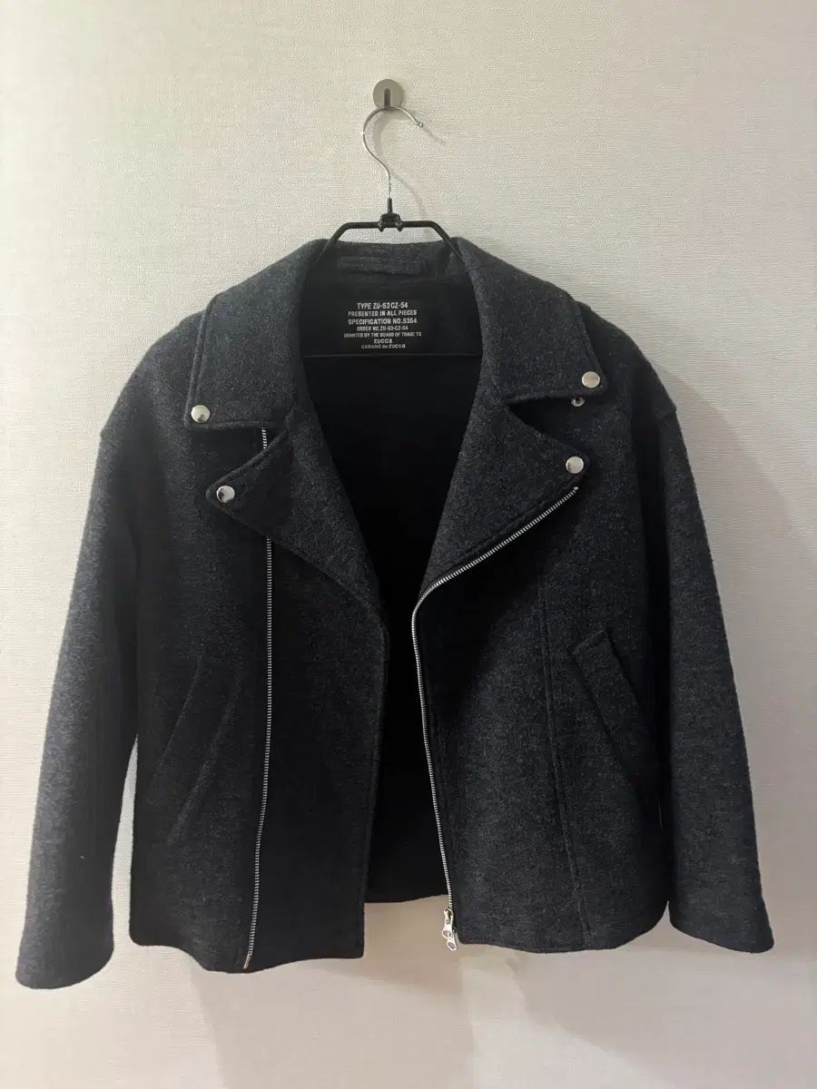 ズッカ Zucca チャコール ライダージャケット