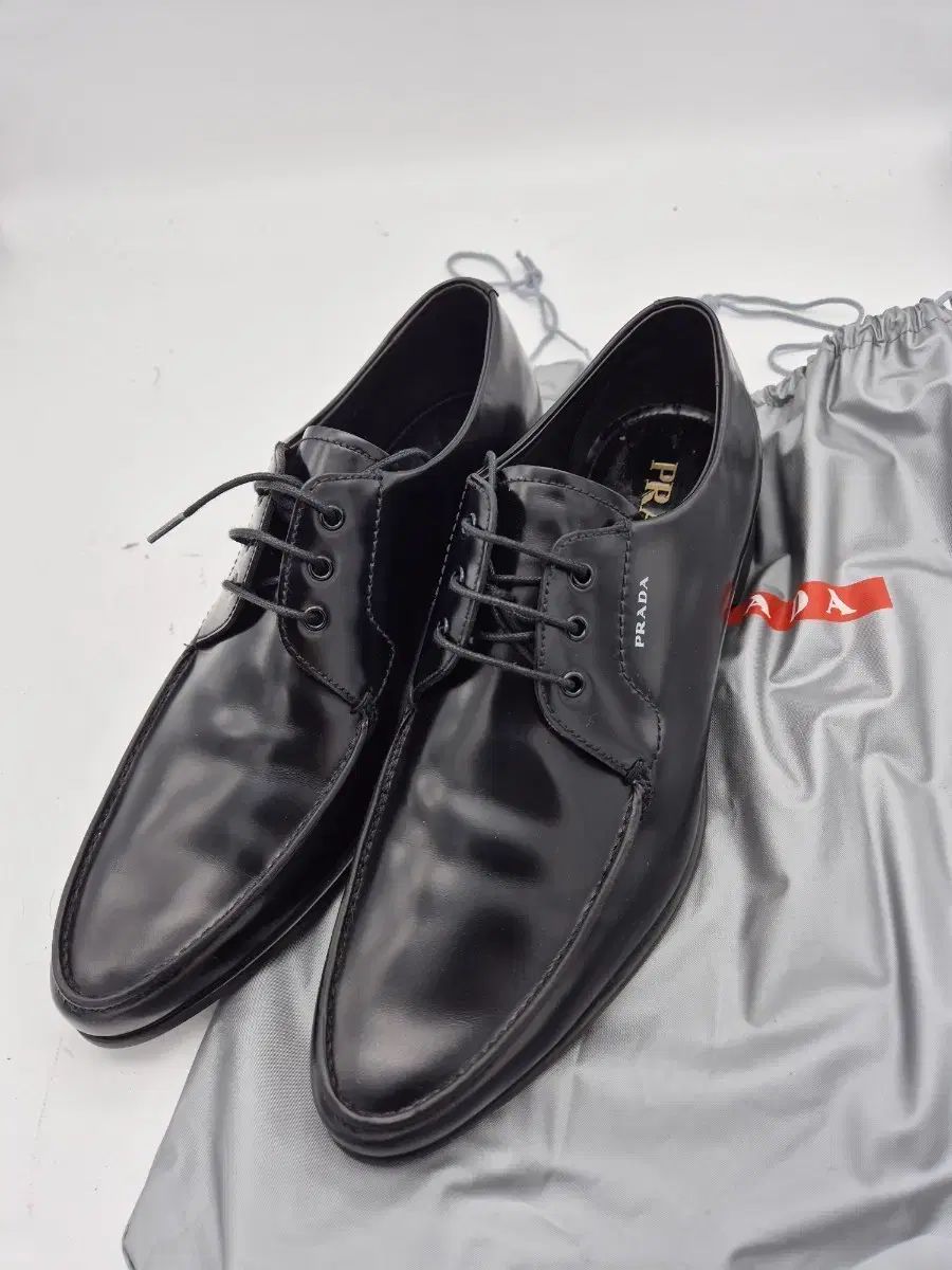 PRADA プラダ ブラック 黒 メンズ 男性用 靴 くつ ドビ THE B サイズ 260