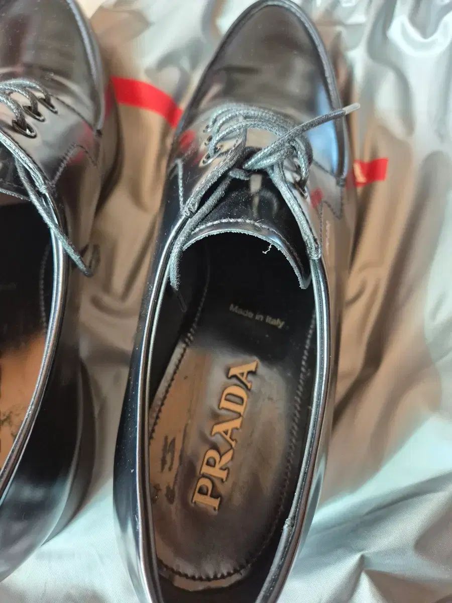  PRADA プラダ ブラック 黒 メンズ 男性用 靴 くつ ドビ THE B サイズ 260 ローファー ブーツ 革靴