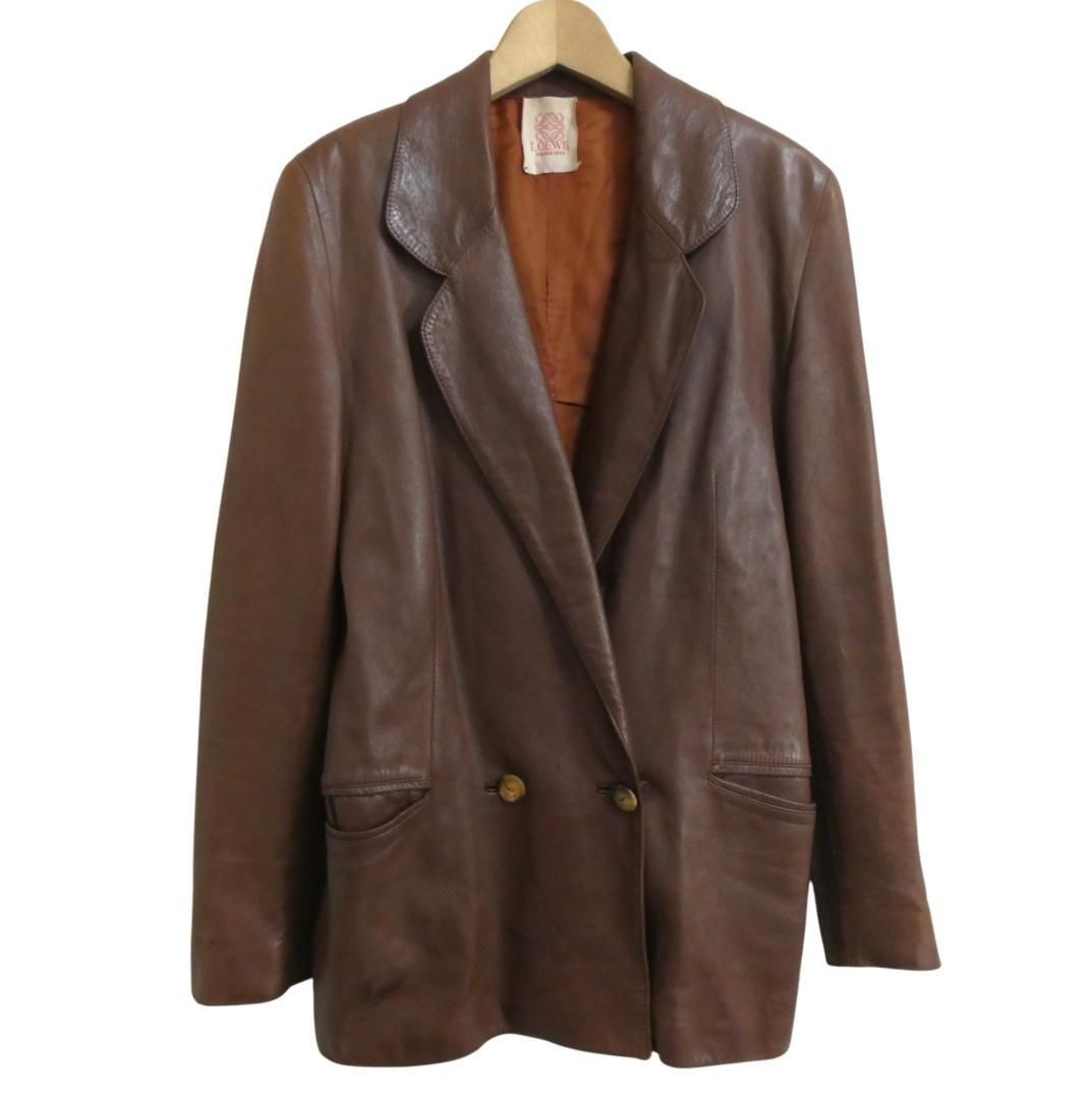 LOEWE レザーテーラードジャケット 52 ベージュ ロエベ テーラード LOEWE レザーテーラードジャケット 52 ベージュ ロエベ テーラード