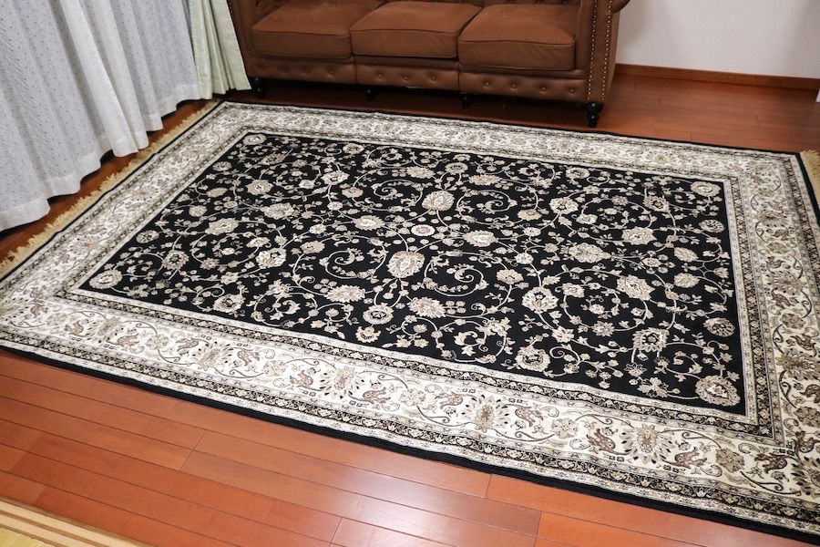 ペルシャ柄絨毯 200×290 新品未使用 6畳 大判ラグ カーペット 訳あり