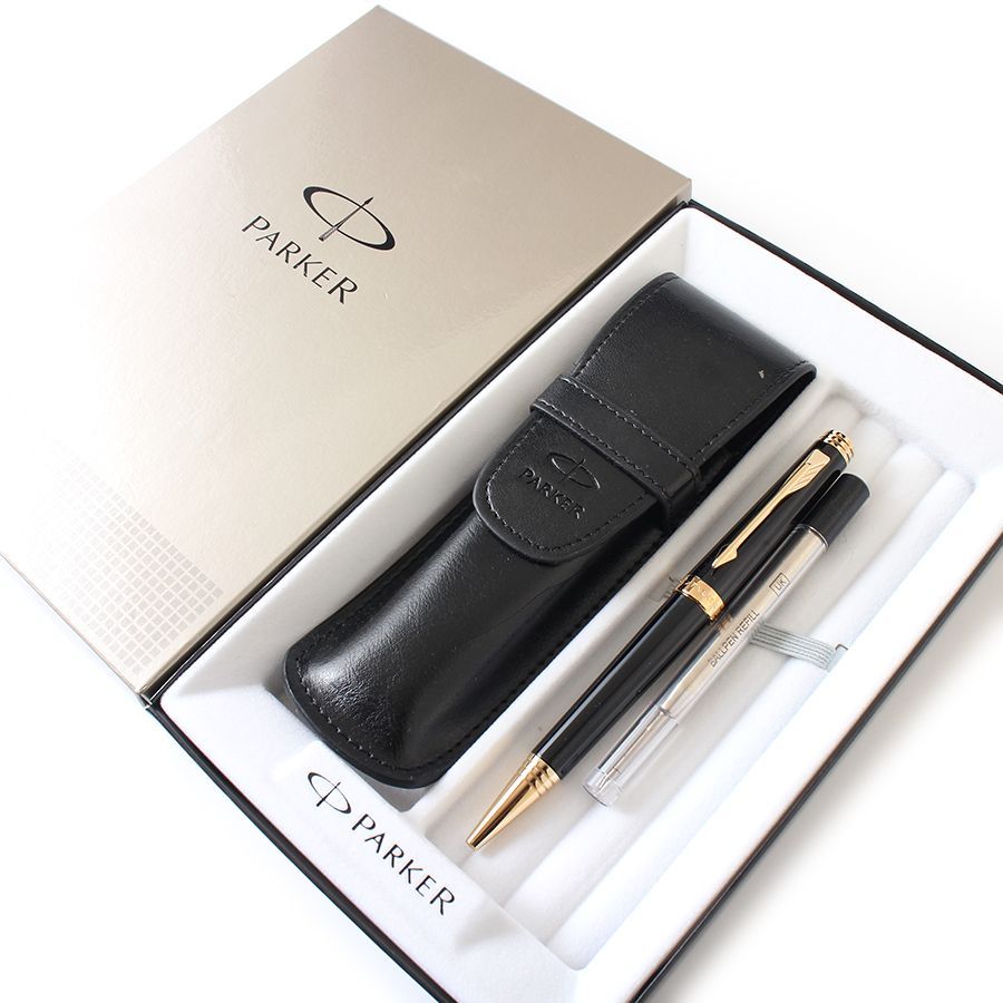 PARKER パーカー ボールペン プリミエ ケース付き 筆記 済み ブラック ゴールド 黒