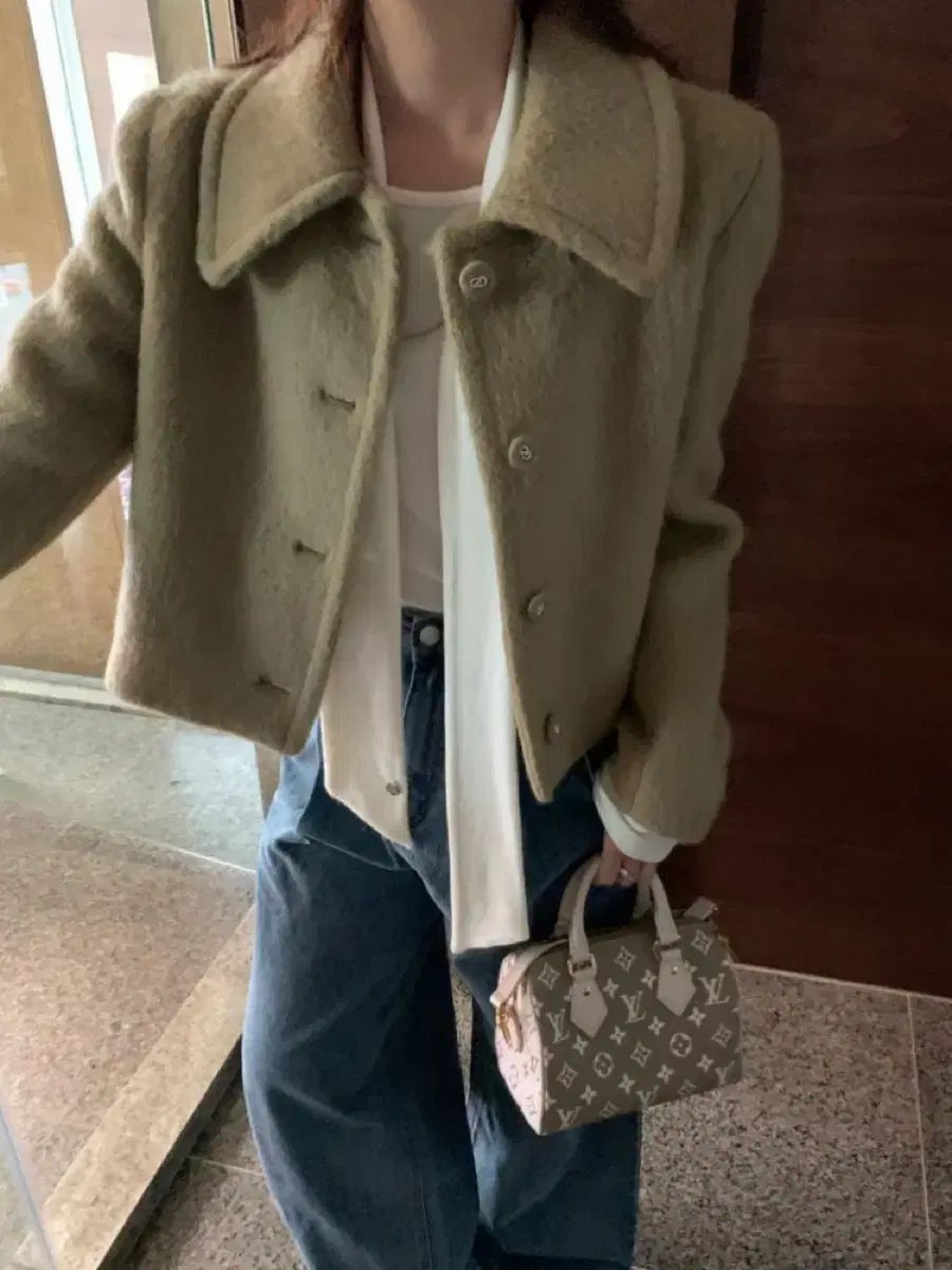 ポスター アルパカ ジャケット ベージュ