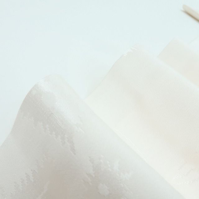 百華 Y 4315 単衣 正絹 袖無双 仕付け糸 刺繡衿 居敷当付 振袖用 長襦袢