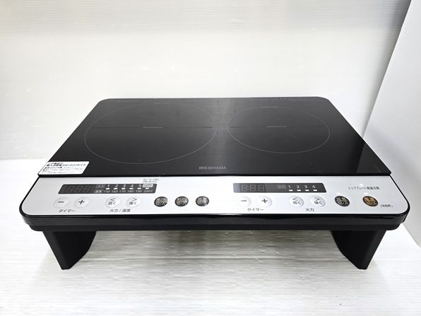 品 アイリスオーヤマ IRIS OHYAMA 2口 IHコンロ IHクッキングヒーター IHK W 12 S B 2020年製 ○YR 19670○