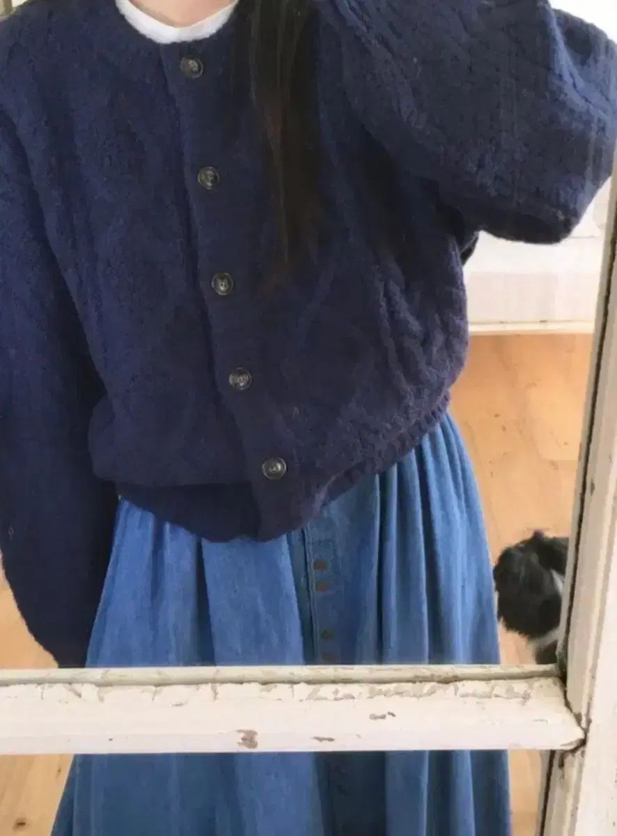 mimi boutique ウィンター Tシャツ カーディガン ネイビー