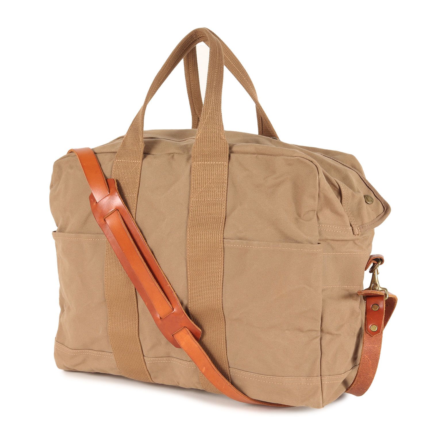 THE LABOR シュペリオールレイバー バッグ レザーストラップ 2 WAY 大型 キャンバス ブラウン ブランド カバン メンズ