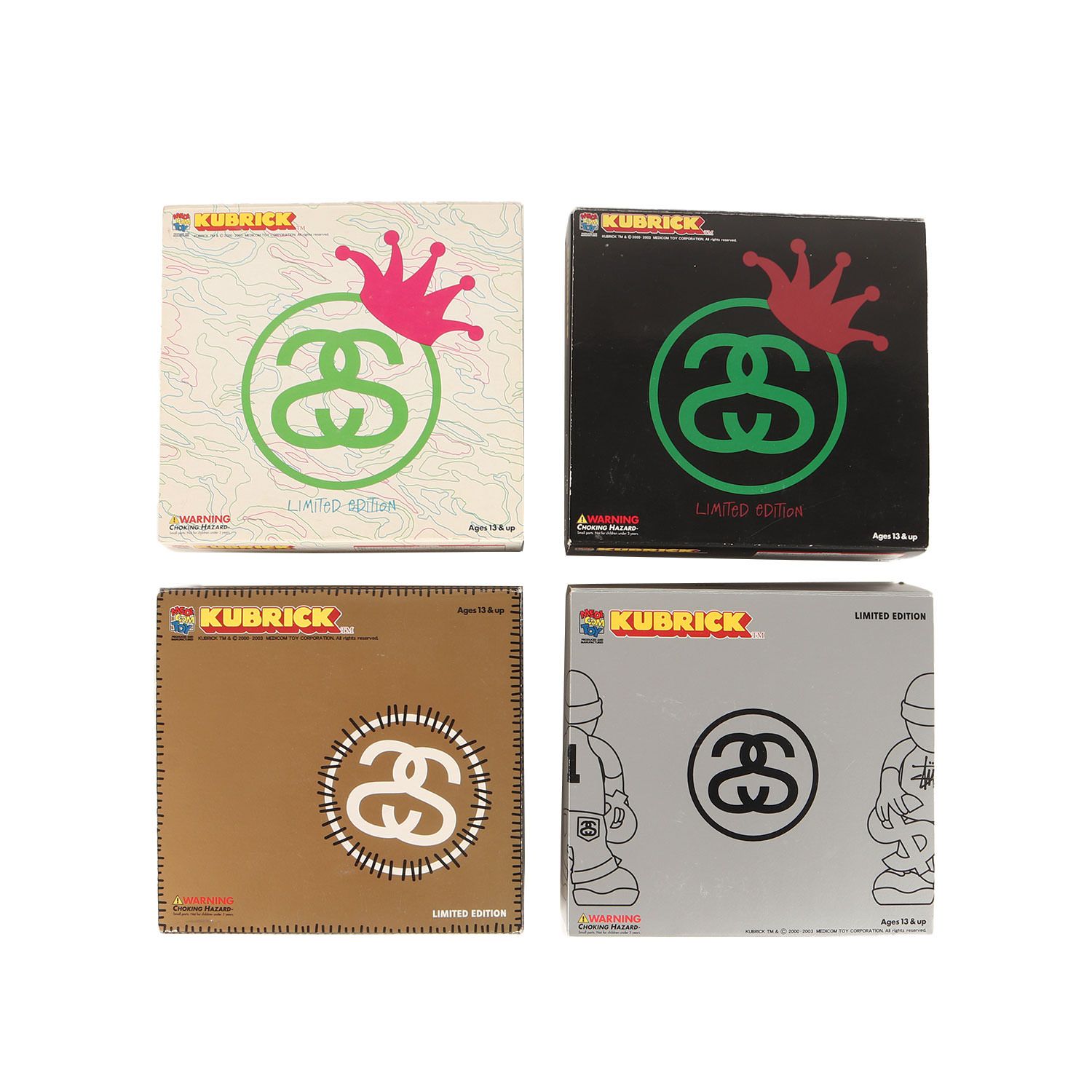STUSSY ステューシー 00 s MEDICOM TOY KUBRICK P A 4種セット 00年代 アーカイブ コラボ インテリア 雑貨 小物 おもちゃ メンズ