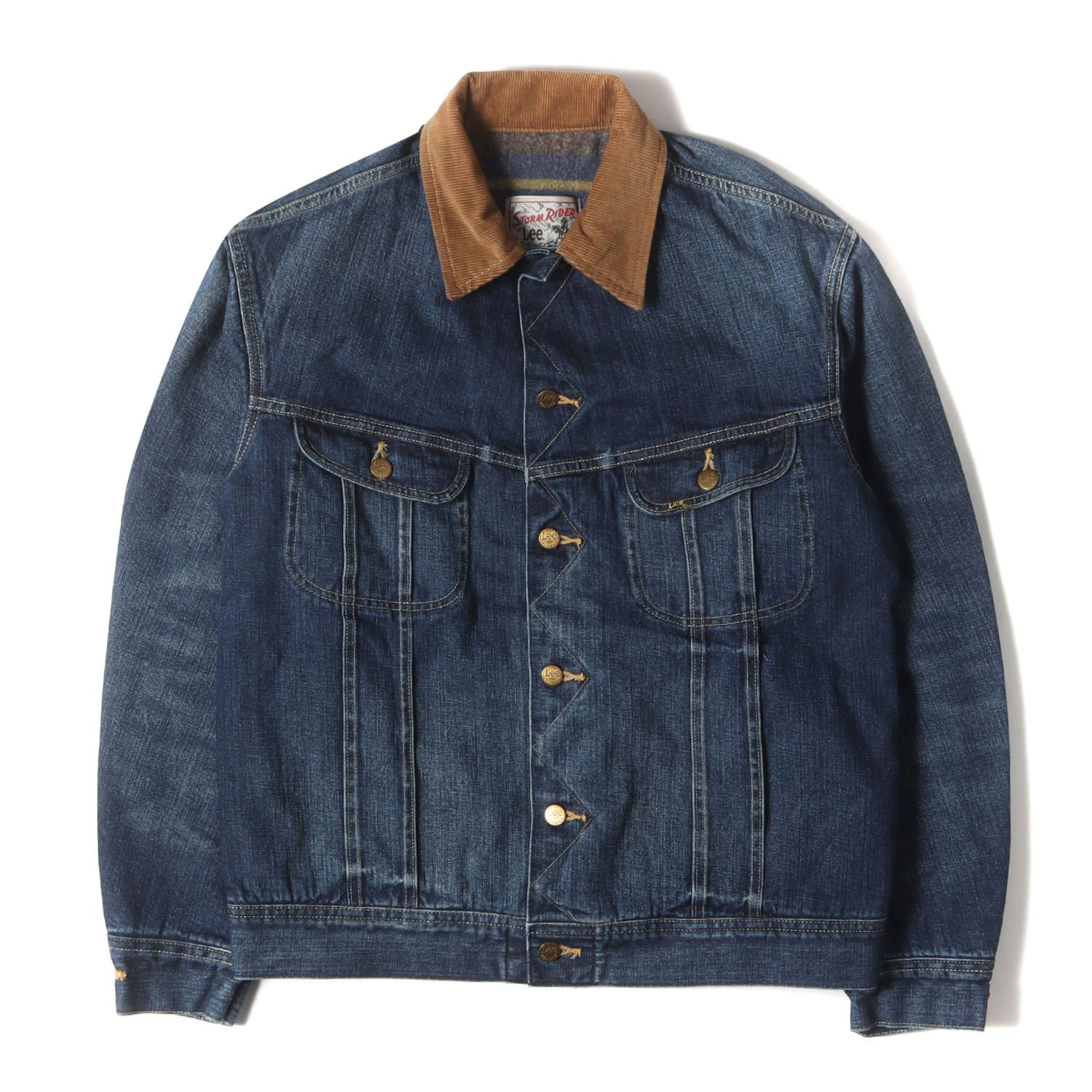 25 AW Lee ヴィンテージウォッシュ ブランケット付き デニム トラッカー ジャケット SD Storm Rider Denim Jacket 101 LJ VW メンズ