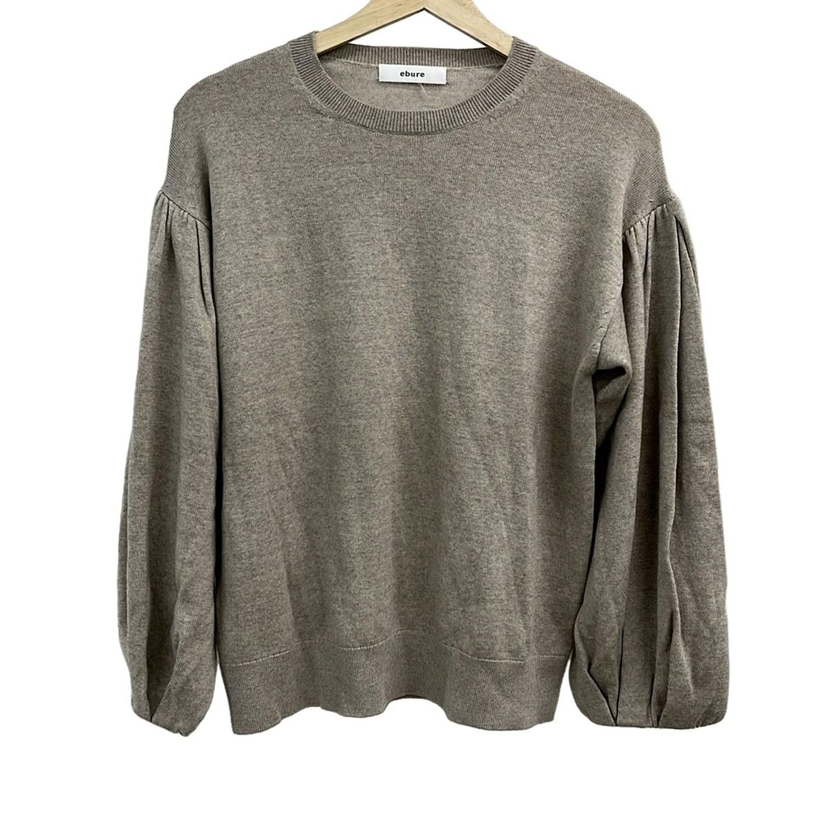ebure エブール 長袖セーター レディース グレーベージュ