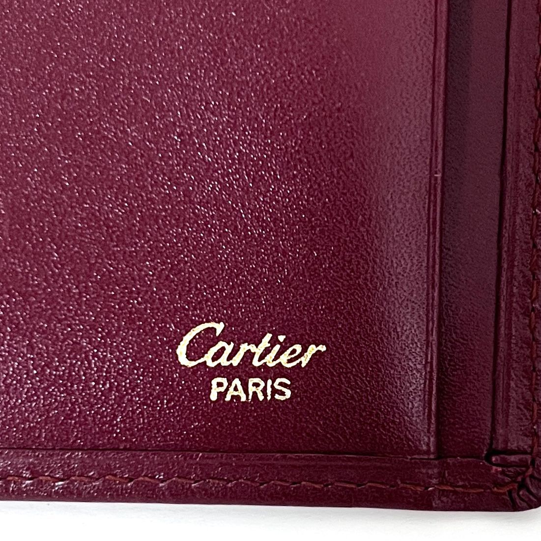 Cartier ボルドー コンパクト財布 GUIRLANDE DE CARTIER カルティエ 財布 二つ折り ガーランドドゥ
