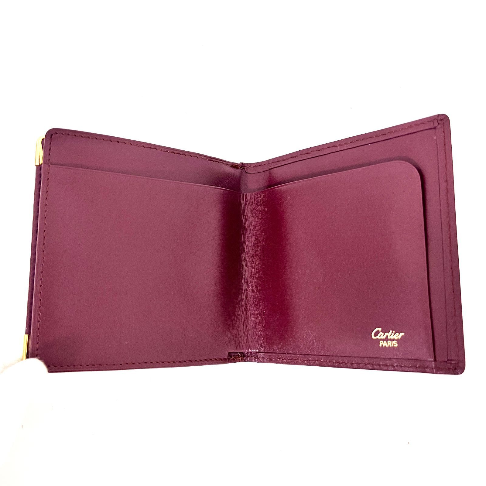 Cartier ボルドー コンパクト財布 GUIRLANDE DE CARTIER カルティエ 財布 二つ折り ガーランドドゥ