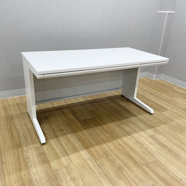 オカムラ 平デスク アドバンス 引き出し付 W 1400 D 700 オフィスデスク ホワイト