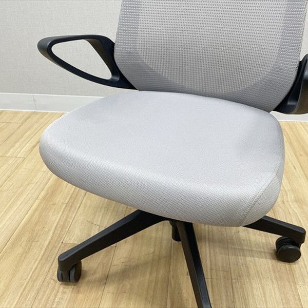  イトーキ ノートチェア ハイバック プレーンメッシュ 肘付 オフィスチェア グレー 丸椅子 オフィスチェア ワークチェア 椅子 チェア