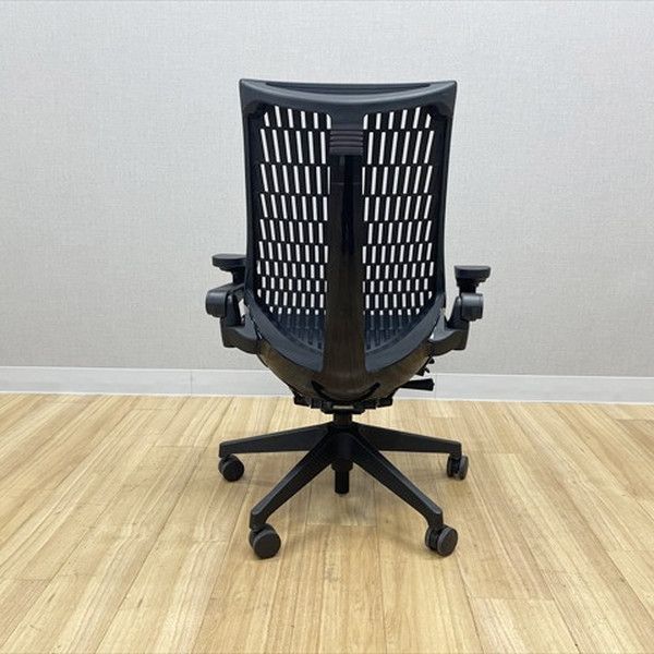  イトーキ アクトチェア エラストマーバック アルミミラー脚 肘付 オフィスチェア ブラック アーム付き オフィスチェア ワークチェア 椅子 チェア