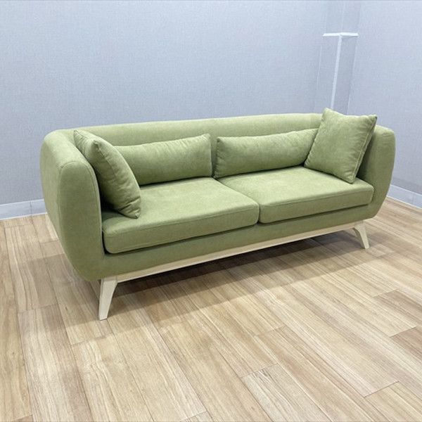 ソファー 3人用 アルファタカバ ミント 北欧風 クッション付き 暮らしのデザイン グリーン