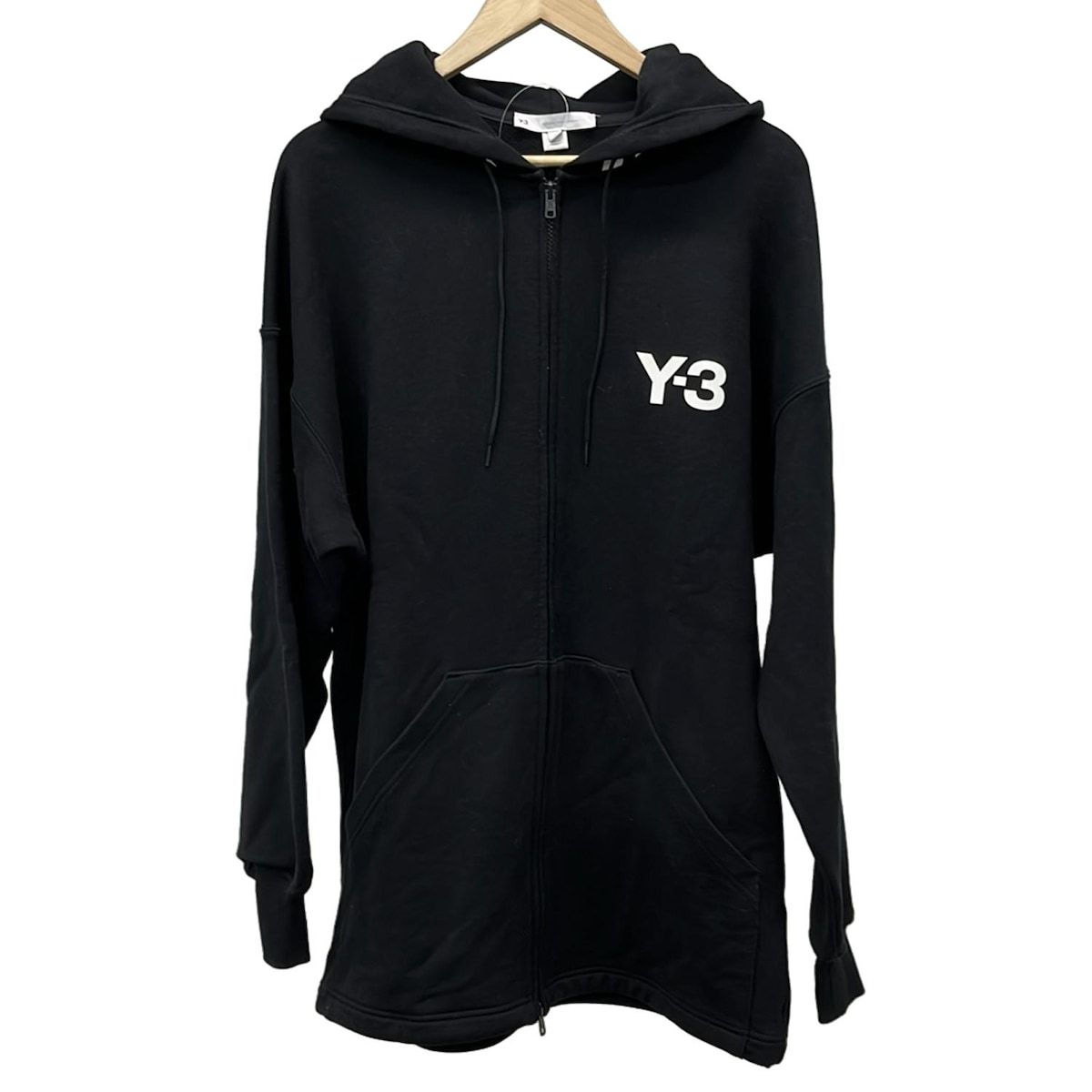 Y 3 ワイスリー パーカー サイズS レディース 黒 白 長袖 ジップアップ adidasコラボ