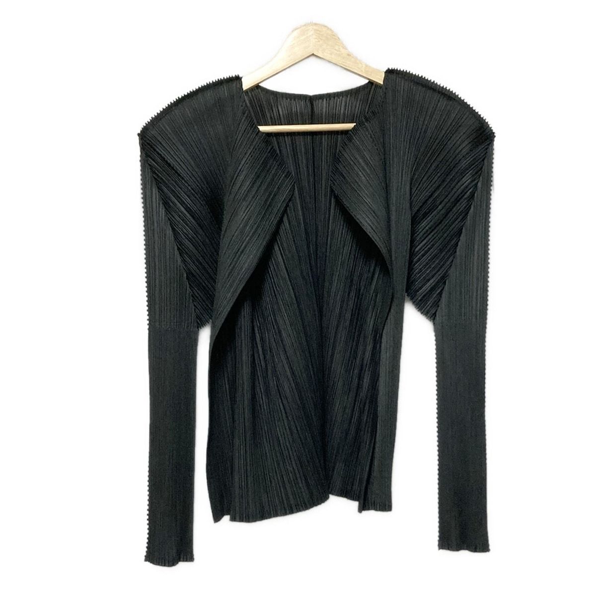 PLEATS PLEASE プリーツプリーズ カーディガン サイズ3 L レディース ダークグリーン 長袖 プリーツ