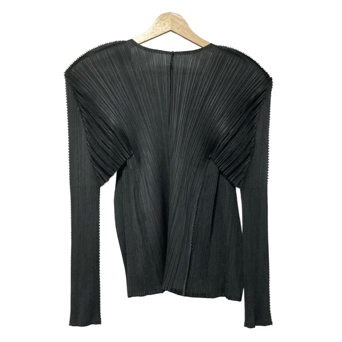 PLEATS PLEASE 長袖カーディガン 黒　サイズ3 PLEATS PLEASE(プリーツプリーズ) カーディガン サイズ3 L レディース