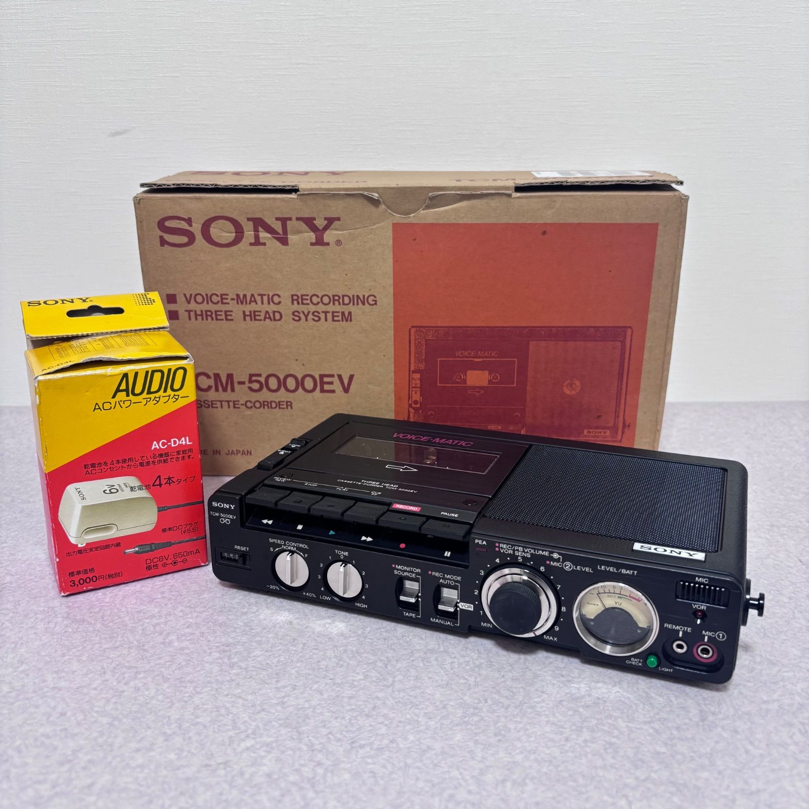 □ 【外観美品】TCM-5000EV SONY ソニー ラジカセ カセットレコーダー