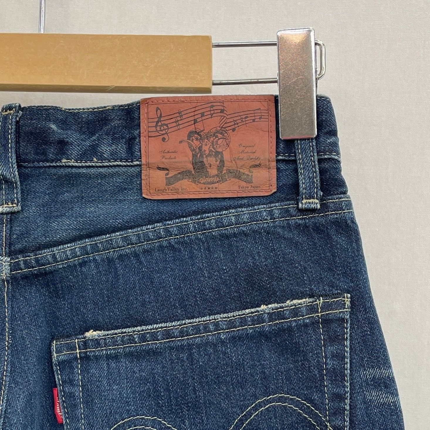 glamb アンプラグドデニム パッチワーク加工 3 ブルー メンズ