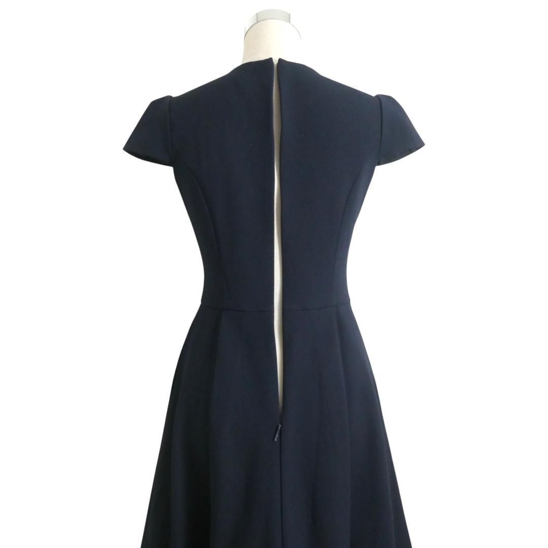 美品 Rene ルネ サイズ34 レーヨン×ナイロン ストレッチ リボン バック