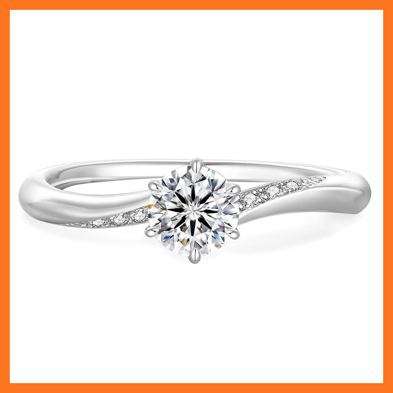 新品】 KRKC&CO モアッサナイト 婚約指輪 プロポーズリング: 0.3/0.5