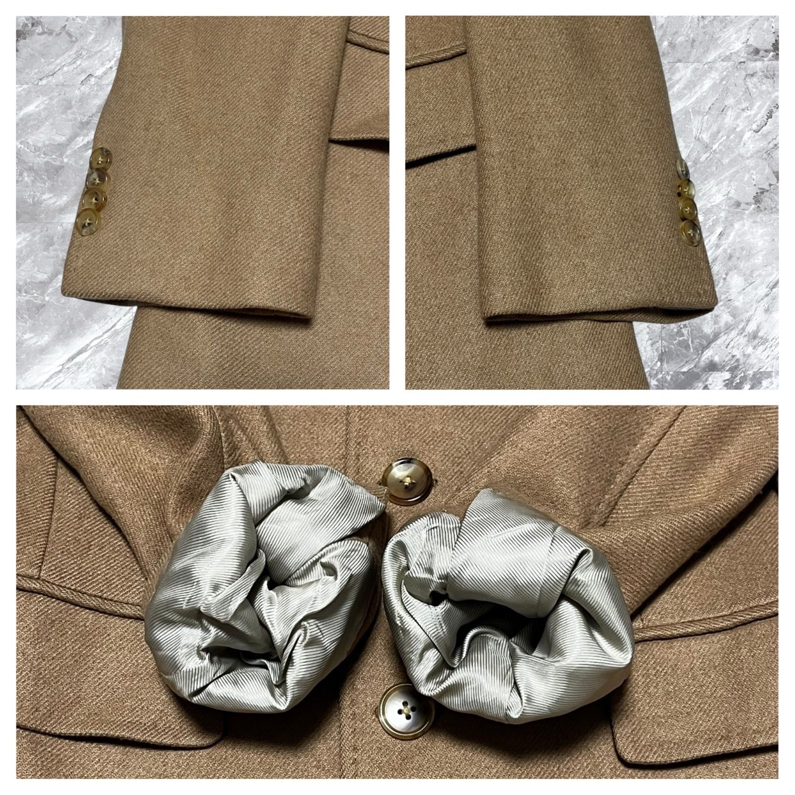 ユナイテッドアローズ チェスターコート 44 高級キャメルヘア100% 極美品♪ SOVEREIGN ソブリン UNITED ARROWS ユナイテッドアローズ チェスター