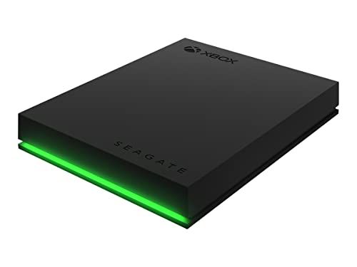 Seagate シーゲイト ゲーム用ドライブ Xbox用 2 TB 外付け ハードドライブ ポータブル HDD - USB 3.2 Gen 1 ブラック グリーンLEDバー内蔵 Xbox認定 3年間のレスキューサービス付帯 mm
