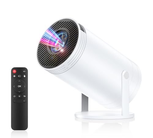 プロジェクター 小型 家庭用 業界ミニサイズ500 g超軽量 2 GB 16 GBの大容量ストレージ Android TV搭載 27000 LM 4 K対応 Wi Fi 6 Bluetooth 5 270°回転 最大200インチ大画面 天井投影 フルmm