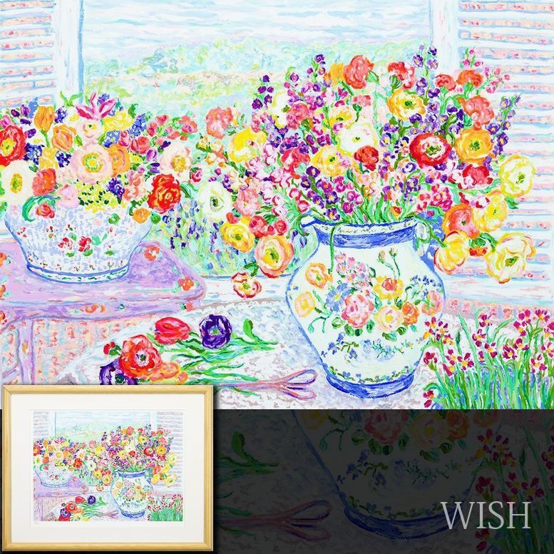 真作】【WISH】レスリー・セイヤー Leslie Sayour「フラワー・アンド