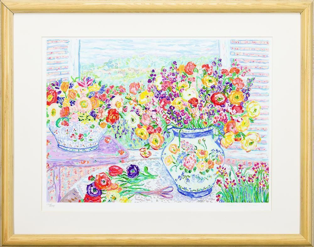 真作】【WISH】レスリー・セイヤー Leslie Sayour「フラワー・アンド