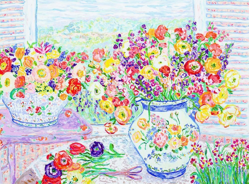 真作】【WISH】レスリー・セイヤー Leslie Sayour「フラワー・アンド