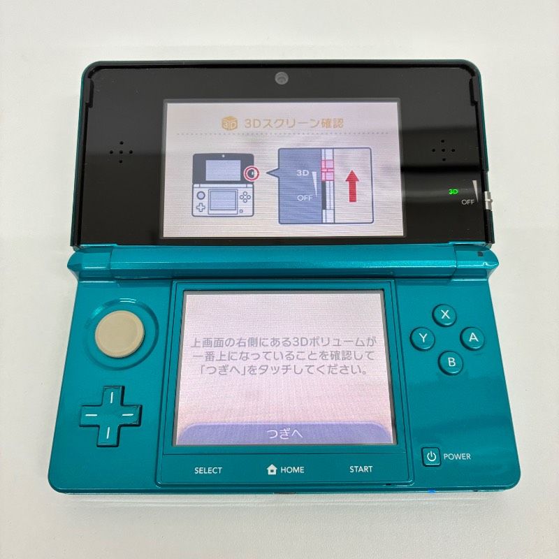 初期化済み/動作品】 Nintendo 3DS AQUA BLUE 任天堂 ニンテンドー