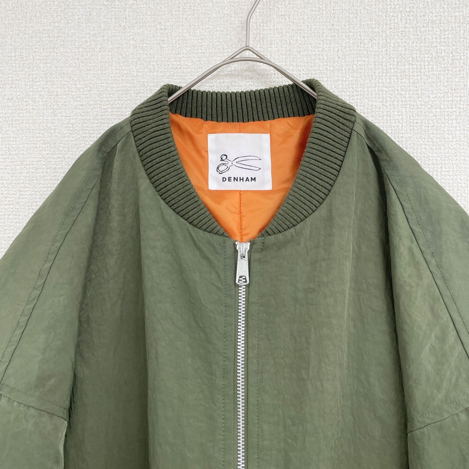 デンハム　DENHAM 中綿MA-1　カーキ DENHAM デンハム MA-1 ブルゾン ボンバージャケット オーバーサイズ