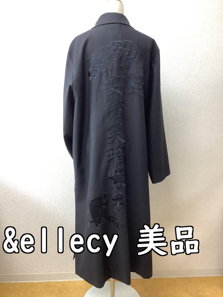 ellecy アンドエルシー トッコートレンチコート 黒 サイズM